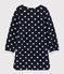 Langärmeliges Kinderkleid für Mädchen blau SMOKING/weiss MARSHMALLOW