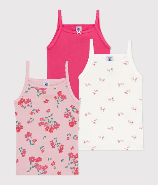 Set Spaghetti-Tops aus Baumwolle mit Blumenmotiv variante 1