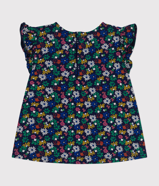 Ärmellose Baby-Bluse aus Jersey blau MEDIEVAL/weiss MULTICO