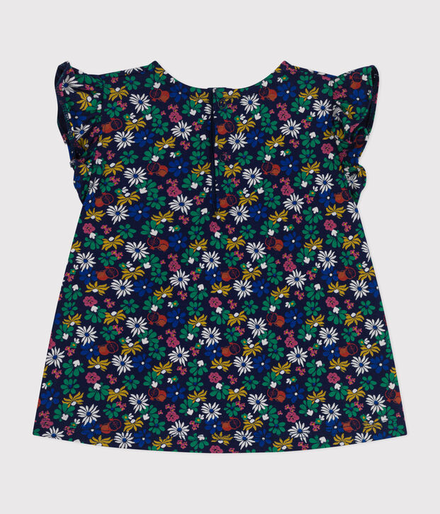 &Auml;rmellose Baby-Bluse aus Jersey blau/vielfarbig
