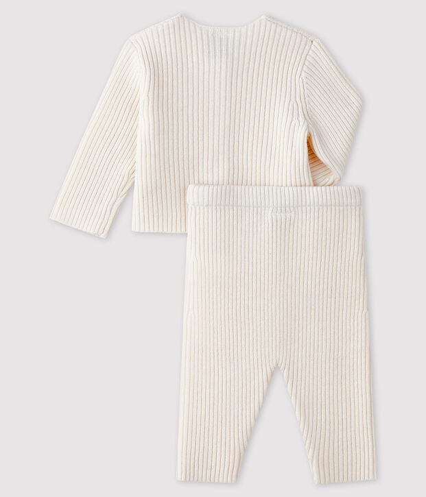 Wei&szlig;er Baby-Zweiteiler aus Trikot weiss