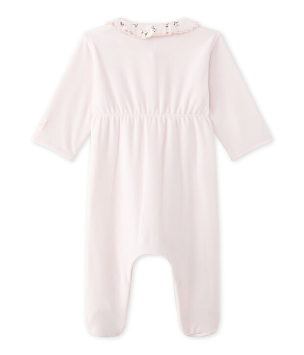 Baby-M&auml;dchen-Strampler aus Nicki rosa