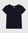 T-Shirt Le Droit aus Leinen mit Rundhalsausschnitt, Damen blau SMOKING