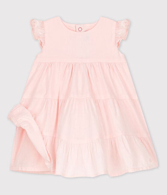 Ärmelloses Babykleid aus Popeline rosa FLEUR