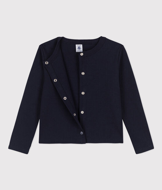 Kinder-Cardigan aus Baumwolle für Mädchen blau SMOKING