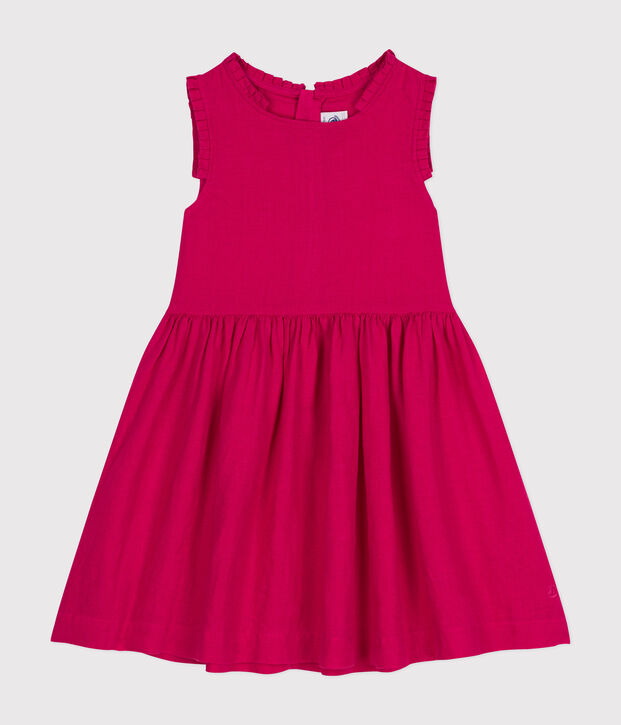 &Auml;rmelloses Kinder-Kleid aus Leinen f&uuml;r M&auml;dchen DELHI