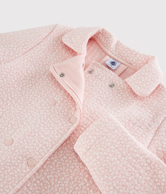 Kinder-Mantel aus gestepptem Doppeljersey für Mädchen rosa MINOIS