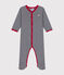 Langärmeliger Baby-Pyjama aus Baumwolle blau SMOKING/weiss MARSHMALLOW
