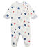 Baby-Strampler aus gedoppeltem Jersey für Jungen weiss MARSHMALLOW/weiss MULTICO