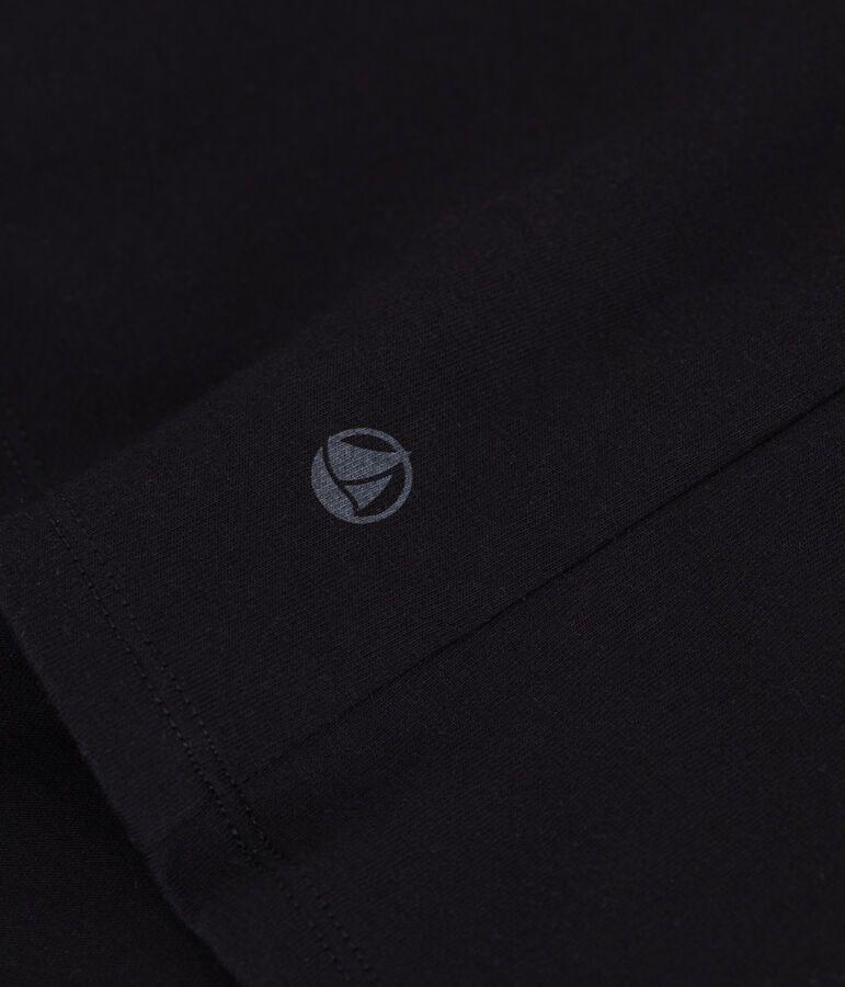 Damen T-Shirt Le Droit aus einfarbiger Baumwolle schwarz