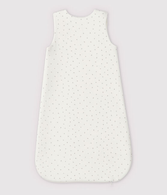Witte tubic babytrappelzak van biokatoen weiss MARSHMALLOW/weiss MULTICO