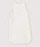 Witte tubic babytrappelzak van biokatoen weiss MARSHMALLOW/weiss MULTICO