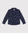 Kinder-Hemd aus Flanell für Jungen blau MEDIEVAL/weiss MARSHMALLOW