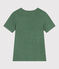 Kurzärmeliges Damen-T-Shirt aus Leinen grün PALMERAIE