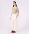 Lang&auml;rmeliges Damen-Streifenshirt Marini&egrave;re aus Baumwolle beige/weiss