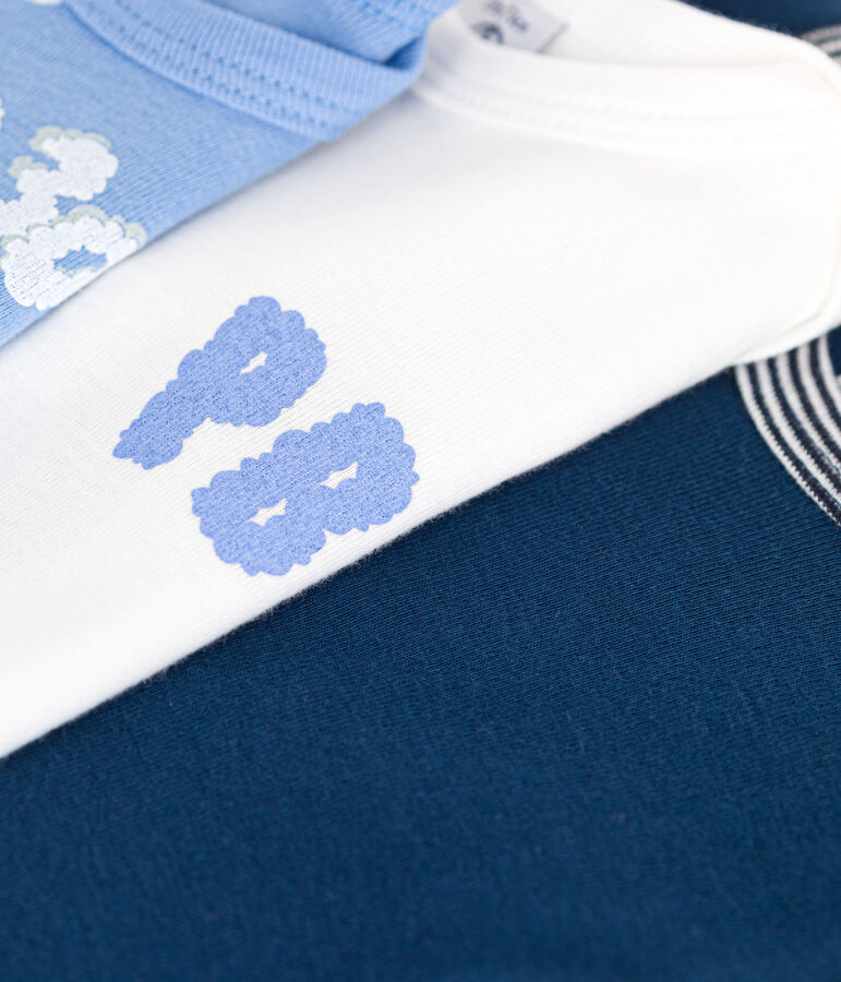 3er-Set lang&auml;rmelige Baby-Bodys aus Baumwolle vielfarbig