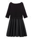 Langärmliges Kleid aus Materialmix für Damen