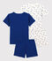 2er-Set Kinderkurzpyjamas aus Baumwolle mit Segelbooten/Sternen für Jungen variante 1