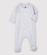 Grau melierter Baby-Strampler aus Bio-Baumwolle