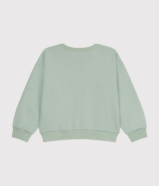 Kinder-Sweatshirt aus Molton für Mädchen grün HERBIER