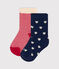 2er-Set Babysocken aus Baumwolljersey mit Herzen variante 1