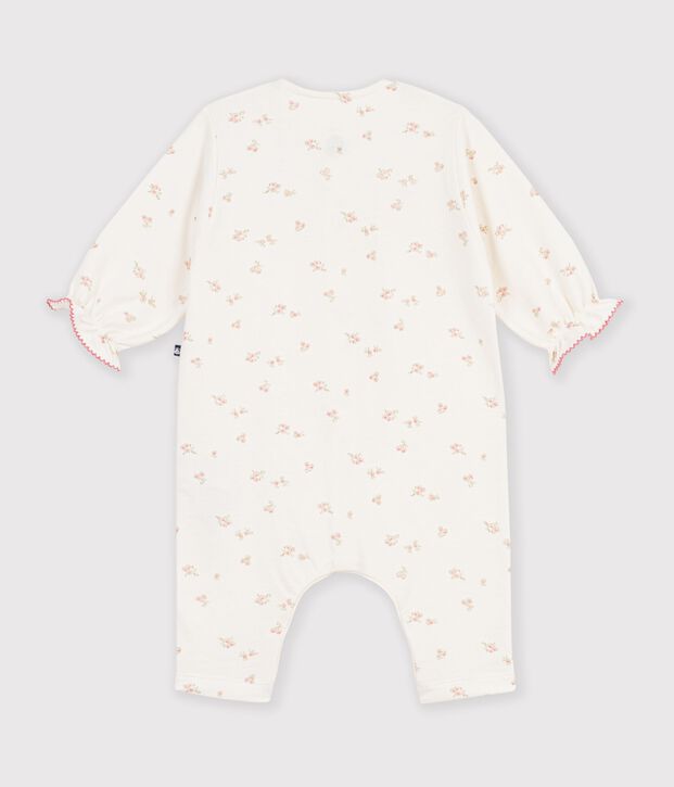 Combinaison b&eacute;b&eacute; en coton &agrave; volants imprim&eacute;e &agrave; fleurs naturfarben/vielfarbig