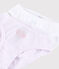 2er-Set Unterhosen aus Bio-Baumwolle mit pinkfarbenen Ringelstreifen für Mädchen variante 1