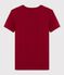 Klassisches Damen-T-Shirt aus Baumwolle mit Rundhalsausschnitt rot SANGRIA