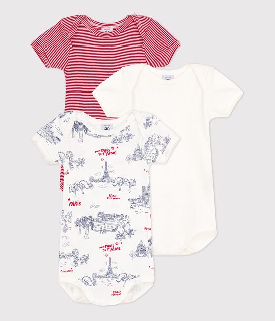 2er-Set kurzärmelige Baby-Bodys Paris aus Baumwolle variante 1