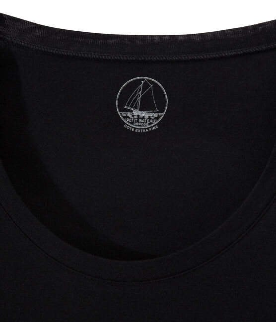 Langärmliges T-Shirt mit Tänzerinnenkragen für Damen schwarz NOIR