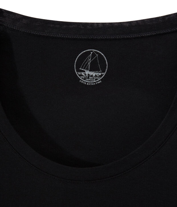 Lang&auml;rmliges T-Shirt mit T&auml;nzerinnenkragen f&uuml;r Damen schwarz