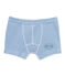 Jungen-Boxershorts mit Milleraies-Ringelmuster blau ALASKA/weiss ECUME