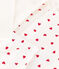 Baby-Set aus bedrucktem Molton mit kleinen Herzen weiss MARSHMALLOW/rot TERKUIT