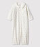 Kombi-Overall aus Doppeljersey für Babys weiss MARSHMALLOW/weiss MULTICO