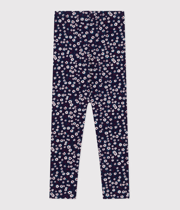 Kinder-Leggings aus gemusterter Baumwolle blau/vielfarbig