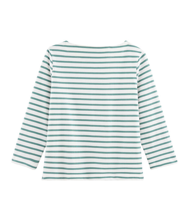 Streifenshirt Damen weiss/gr&uuml;n