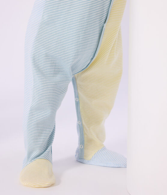 Strampler aus Baumwolle mit Streifen MIMI/ MARSHMALLOW