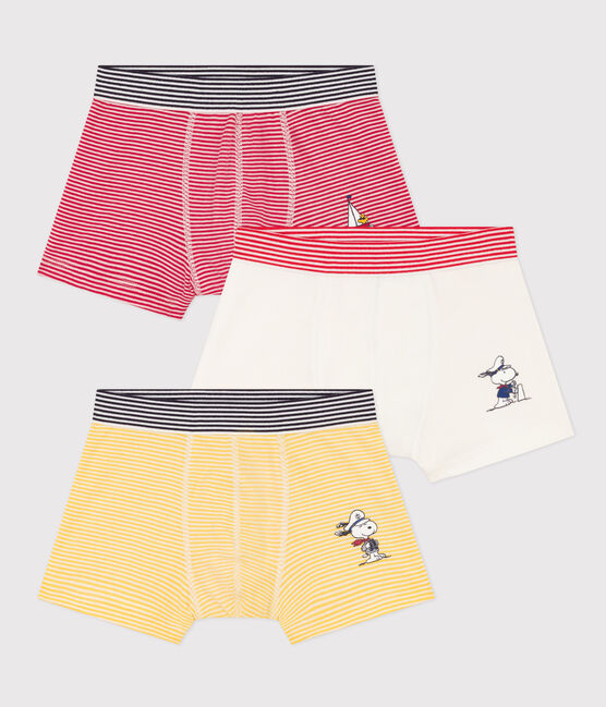 3er-Set Petit Bateau x Snoopy Boxershorts aus Baumwolle für Jungen variante 1
