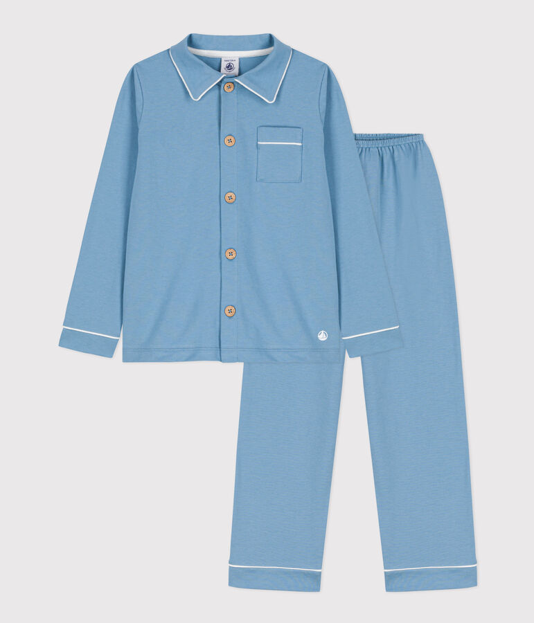 Kinderpyjama aus Jersey f&uuml;r Jungen blau
