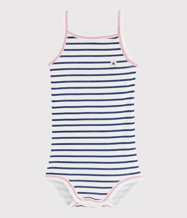 Baby-Tr&auml;gerbody M&auml;dchen weiss/blau