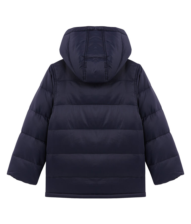 Wasserabweisende Jungen-Winterjacke mit Innenfutter blau SMOKING
