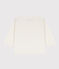 Langärmeliges Baby-T-Shirt aus Baumwolle weiss MARSHMALLOW