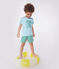 Kurzärmeliges Kinder-T-Shirt aus bedruckter Baumwolle blau AQUATIC