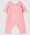 Langer Baby-Overall aus gestepptem Doppeljersey rosa CHARME