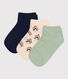 3er-Set Kindersocken mit Printmotiv aus Baumwolle.