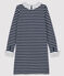 Damenkleid Petit Bateau x Deyrolle blau SMOKING/weiss MARSHMALLOW