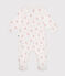 Strampler aus Baumwolle mit Blumenmotiv weiss MARSHMALLOW/weiss MULTICO