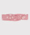 Bandeau bébé en gaze de coton imprimé fleurs rosa CHARME/weiss MARSHMALLOW