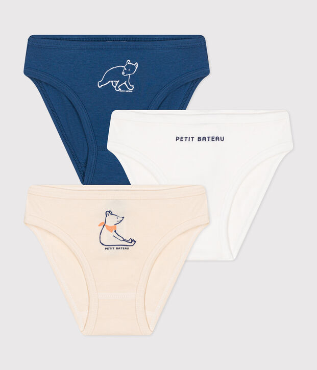 Lot de 3 culottes en coton enfant vielfarbig
