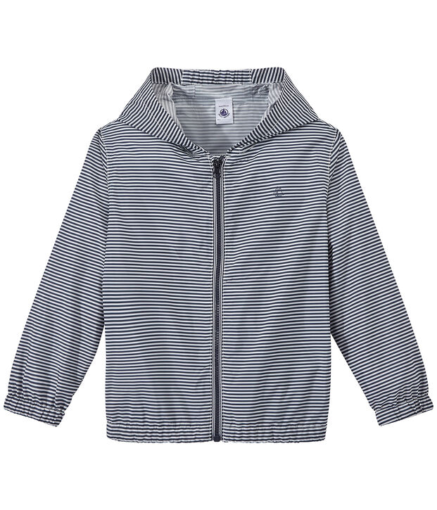 Winddichte Kinderjacke Unisex blau/weiss